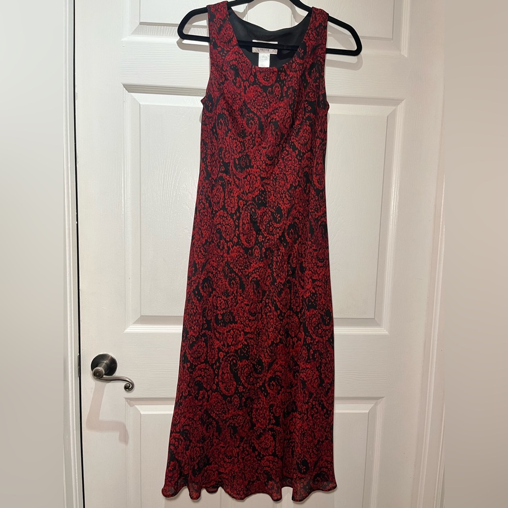 Studio I Red and Black Maxi Dress